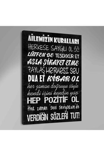 Tablo Deposu The Rules of Our Family Canvas Print