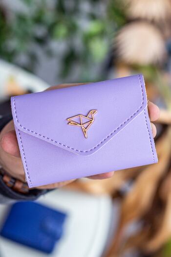 Garbalia Lviv Vegan Leather Accordion Lilac Women's Wallet Card Holder