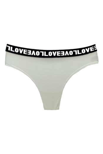 HNX Pachet de 2 chiloți de damă din bumbac elastic Love cu dantelă la spate