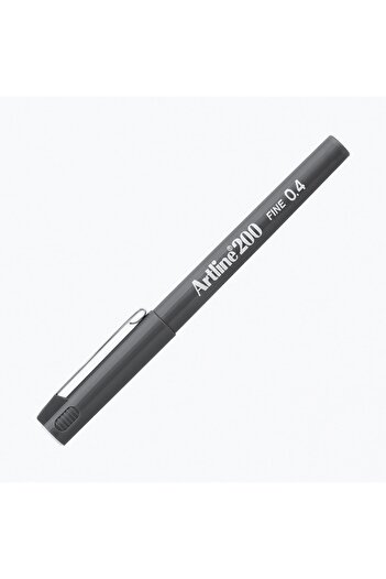 artline 200 Fineliner Writing and Drawing Pens 0,4mm Gray