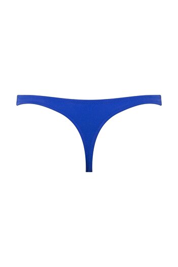 U.S. Polo Assn. Kadın Saks Mavi String Bikini Alt