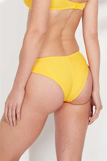 U.S. Polo Assn. Women's Yellow Brazilian Bikini Bottom