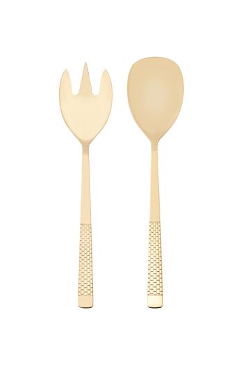 Emsan Goldinoks Side 2-Piece Service Presentation Set Gold