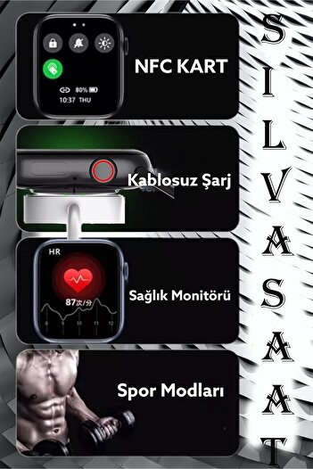 TECHNOMEN Watch 7 Plus Series Akıllı Saat Wireless Şarj 2 Tuş Aktif Android Ios Uyumlu Arama Mesaj Bildirim