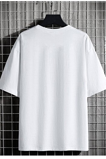 DEEPSENCE Μπλουζάκι Unisex Oversize Butterlife Μπροστινή στάμπα Λευκό
