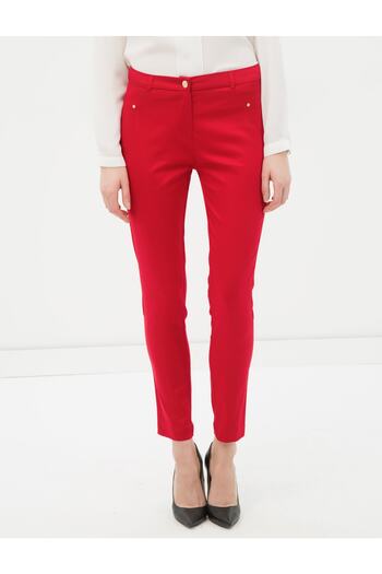 Koton Women's Red Trousers 6YAK48831GW