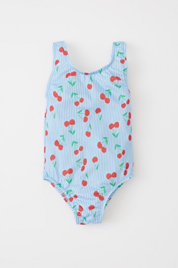 DeFacto Baby Girl Cherry Pattern Swimsuit