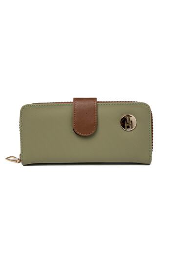 TH Women's Wallet Card Holder Th-yk15007 Green Tan
