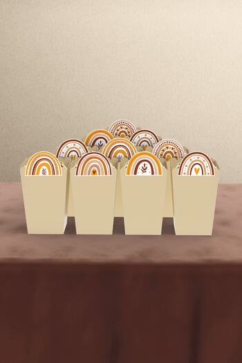 Hey Parti Boho Natural Rainbow Themed Corn Box of 10