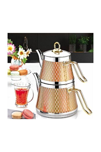SILA Sapphire Decorated Gold Teapot No:3