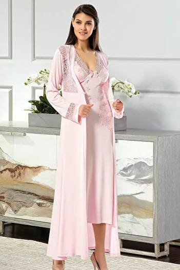Xses 3001 Model 6-Piece Nightgown and Dressing Gown Set