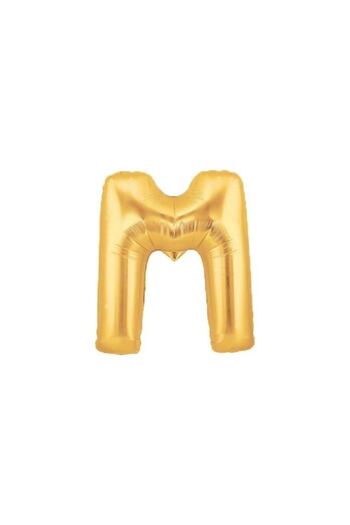 Ece Foil Gold M Letter Balloon Large Size 100 cm Helium Quality Organization