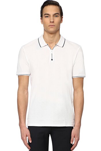 Network Men's Polo Neck White T-shirt1073750