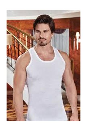 Berrak Men's White 12 Pack Classic Undershirt