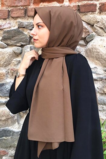 Stella Chocolate Color Medina Silk Shawl.