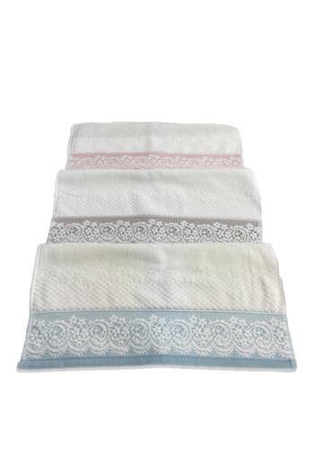 Özdilek 50x90cm 3 Pieces Evony 100% Cotton Hand/Face Towels