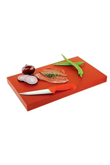 yeni11 Polyethylene Cutting Board Red Color 25X40X2 cm Restaurant Butcher Deli
