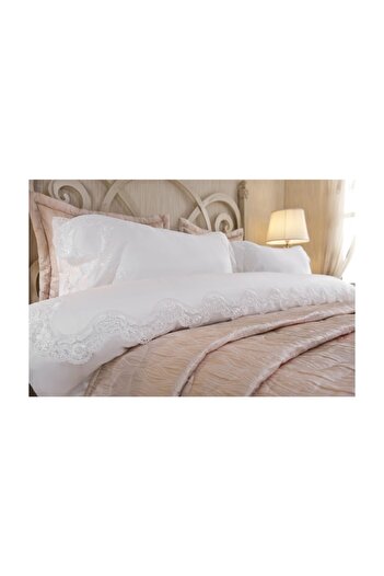 Gül Güler Lacy Duvet Cover Set Double Pearl