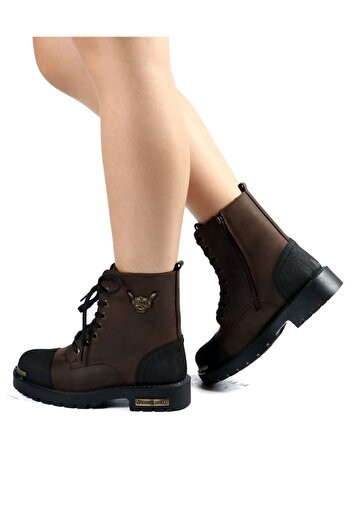 Hammer Jack Γυναικείες μπότες Nubuck σε καφέ χρώμα