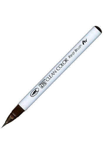 Zig Clean Color Real Brush Rb-6000At 062 Dark Brown Brush Tip Pen