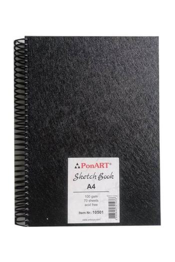 Ponart Sketch Book Side Spiral Drawing Notebook 100g A4 70 Sy