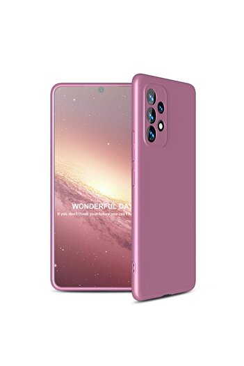 Nezih Case Samsung Galaxy A53 5g Uyumlu 360 Tam Koruma 3 Parça Sert Silikon Kılıf (ULTRA İNCE) Rose Gold