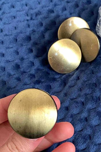bablife Mantar Düğme Antik Sarı 35mm Metal Lüks Çapında Çekmece Dolap Mobilya Kulpları