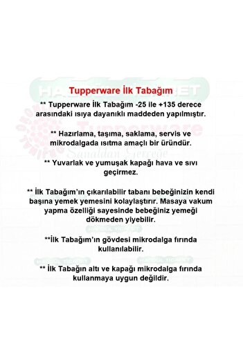 Tupperware Ilk Tabağım
