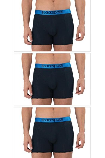 Blackspade Ανδρικό μοντέρνο Basic 3 τεμαχίων Blue Boxer 9471