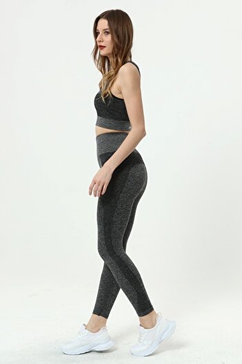Light Black Spor Tayt Ve Büstiyer 2'li Takım