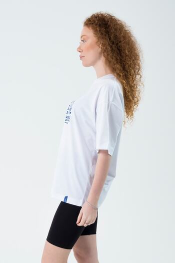 Eazy Co Eazy White Cloud Unisex Extra Oversize εμπριμέ κοντομάνικο μπλουζάκι