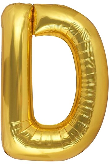 Happyland Gold Color Foil Letter Balloon Gold 100 Cm Helium Compatible Balloon
