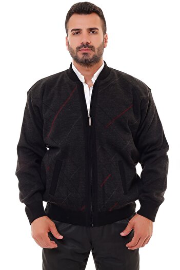 K KARBEY Steel Knitted Men's Large Size Length Knitwear Coat