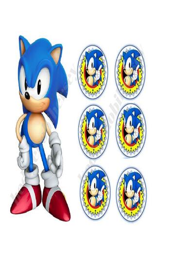 hediyehobihersey Yenilebilir Kağıt Pasta Resmi Kurabiye Baskısı Pirinç Kağıdı Süper Sonic Pasta Kurabiye Baskısı