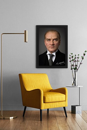 yhfoto Mustafa Kemal Atatürk Portrait Photo with 30x40 Frame