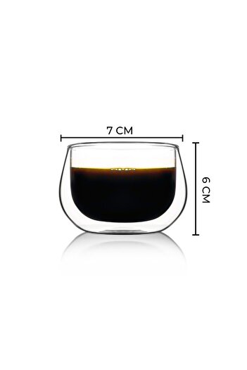HomeTarz Glass Snack Bowl Turkish Delight Bowl Double Wall Ice Cream Bowl 160 Ml