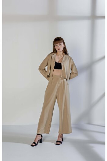 Serbella Crop Top Bottom Set