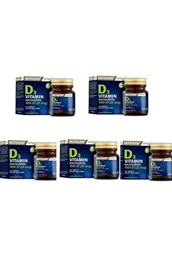 Nutraxin Vitamin D3 - 1000Iu 120 Tablets*5