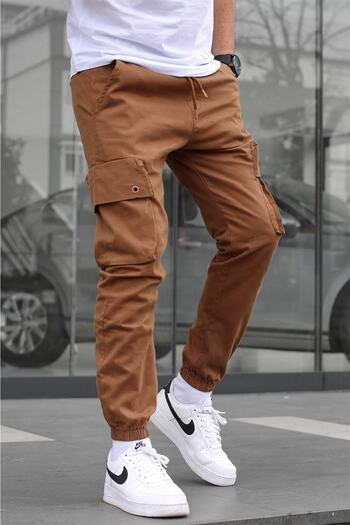 Madmext Ανδρικό παντελόνι Camel Cargo Pocket 5647