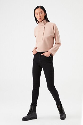 Açelya Okcu Full Lycra Four Pocket Washed Jeans