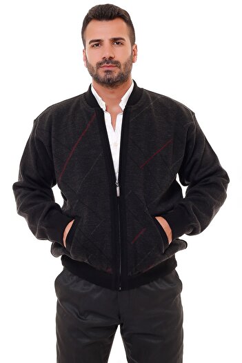 K KARBEY Steel Knitted Men's Large Size Length Knitwear Coat
