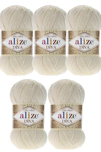 Alize خيط الحياكة ديفا برايت ميرسيريزد سمر سبرينج رقم: 383 (5 قطع)