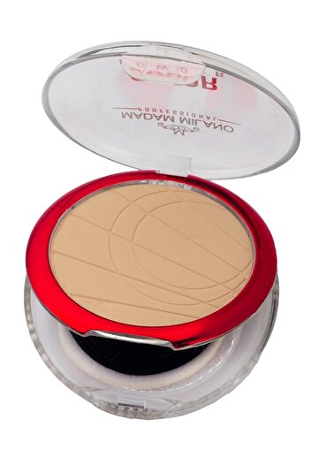 Madam Milano Matte Powder 01 - Professional Sponge and Mirror