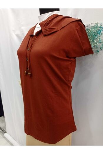 Sel Tekstil 2022 Model Normal Size Elastic Sleeves and Collar Drawstring Mother's Blouse