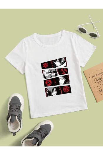 LePold Λευκό παιδικό μπλουζάκι Naruto Anime 3fd2