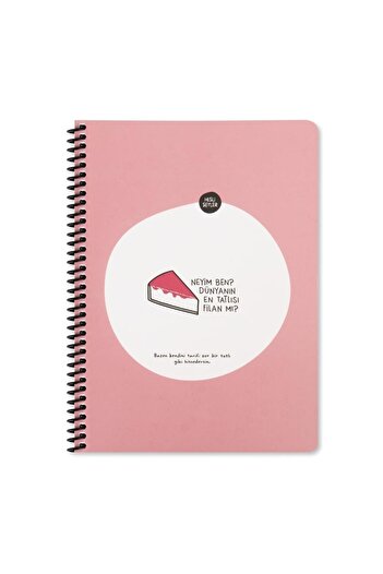 KESKİN COLOR Feeling Things A4 80 Sheets Lined Notebook with Sipirated Sticker What Am I The Sweetest Elephant in the World