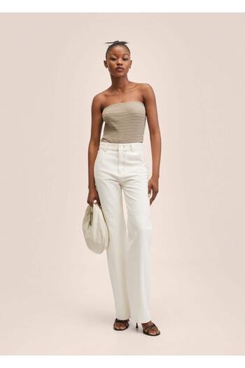 MANGO Woman Elastisches Baumwolloberteil