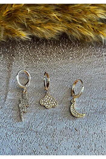 Markiz Takı Triple Earring Set (3 Pieces)