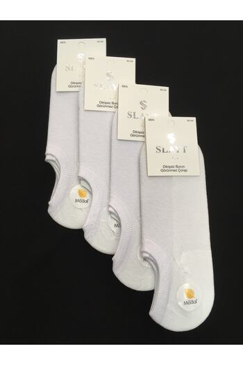 Slayt 4 τεμάχια Cotton Modal Mixed Solid Color Λεπτά καλοκαιρινά ανδρικά αόρατα μποτάκια (Sneakers)