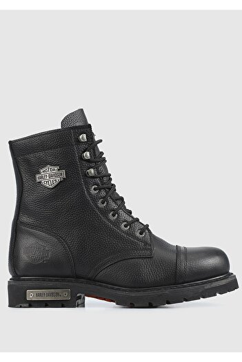 Harley Davidson Ανδρικές Δερμάτινες Μπότες - Colmar Black Printed, Μαύρο, Cm10553a